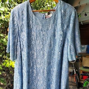 Womans Powder Blue Formal Sequin Top